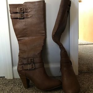 Brown Heeled Boots